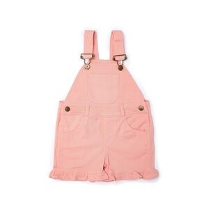 Dotty Dungarees NWT Girls' Frill Overall Shorts Pink Size 6-7y